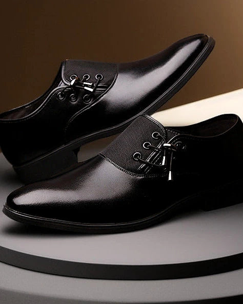 Oxford Dress Shoes | Polished PU Leather | Lace-Up — view 7