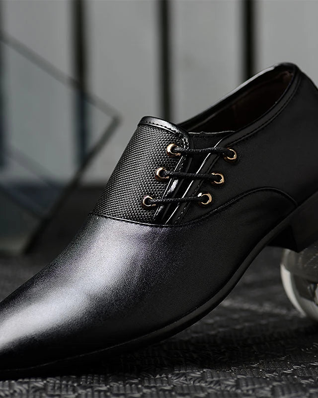 Oxford Dress Shoes | Polished PU Leather | Lace-Up — view 9