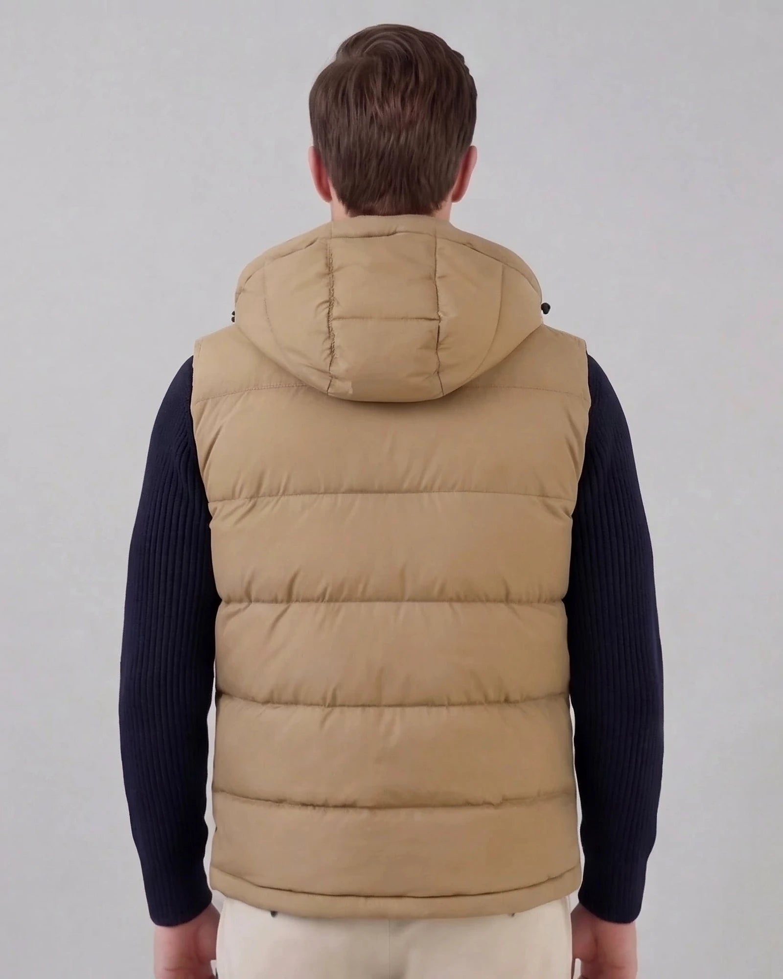 Men's Padded Gilet Hooded Body Warmer Quilted Vest Blue Green – Valedrian — view 13