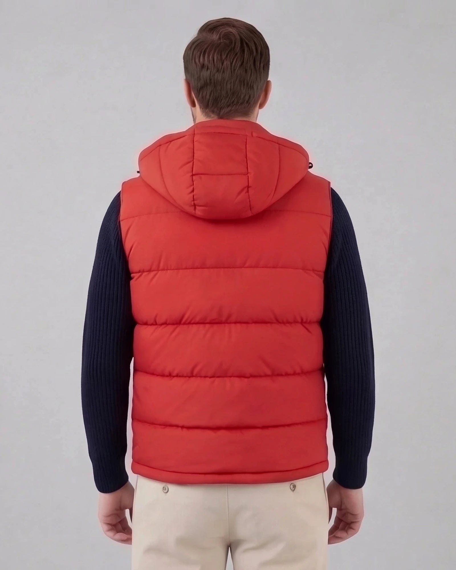 Men's Padded Gilet Hooded Body Warmer Quilted Vest Blue Green – Valedrian — view 7