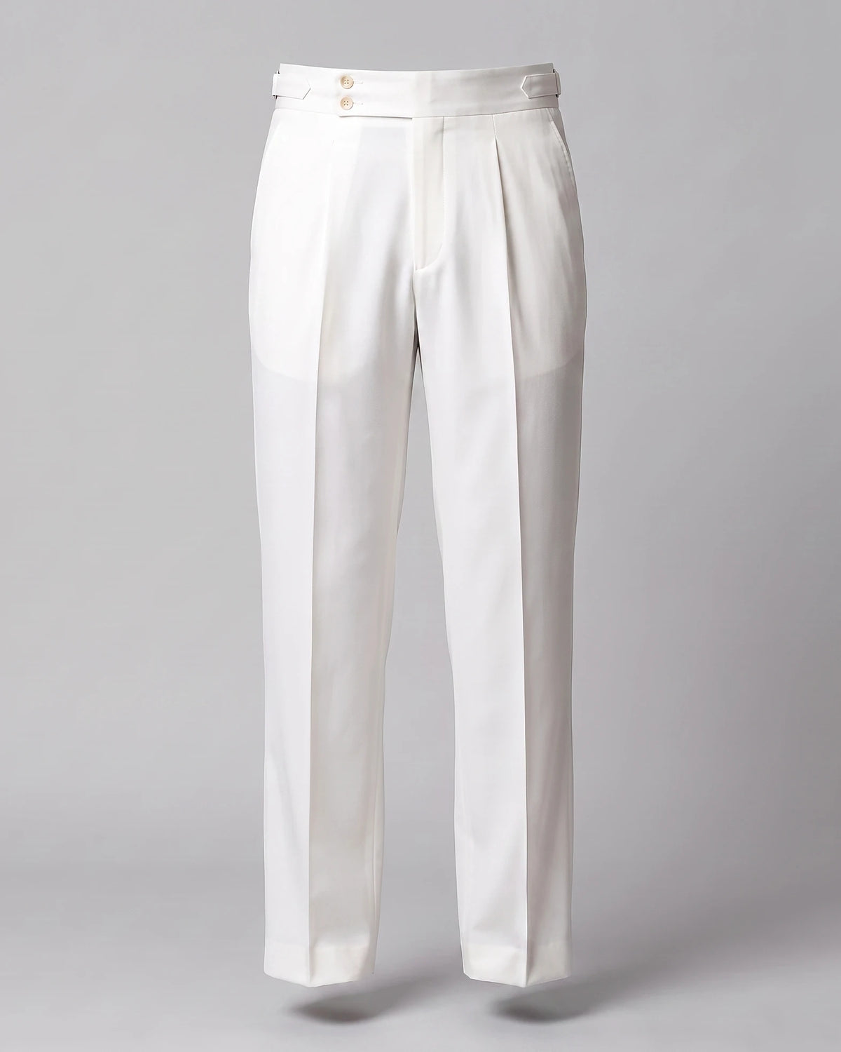 Men's Pleated Tailored Trousers Turn-Up Cuffs High Rise Tapered Leg - Valedrian — view 14