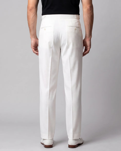 Men's Pleated Tailored Trousers Turn-Up Cuffs High Rise Tapered Leg - Valedrian — view 15