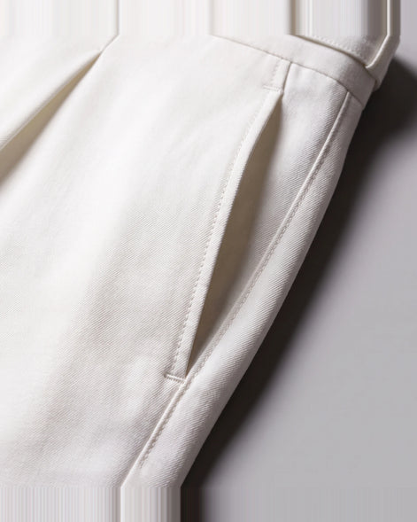 Men's Pleated Tailored Trousers Turn-Up Cuffs High Rise Tapered Leg - Valedrian — view 17