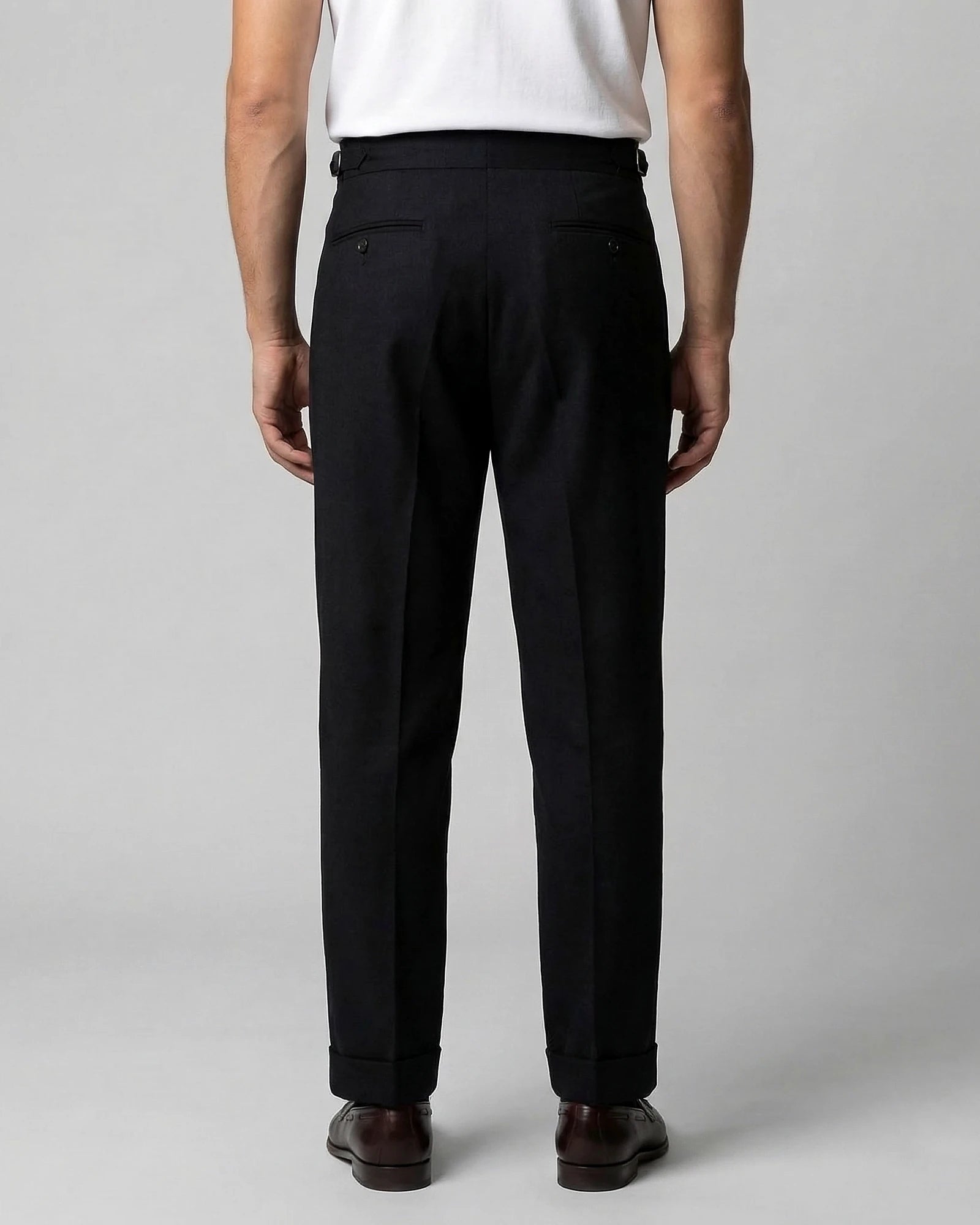 Men's Pleated Trousers Brown Straight Leg Woven Fabric Sizes 28–36 – Valedrian — view 13