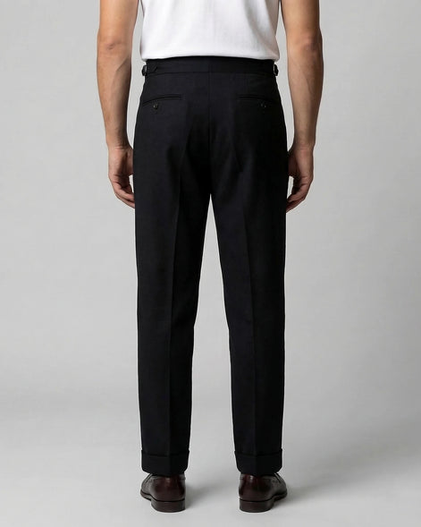 Men's Pleated Trousers Brown Straight Leg Woven Fabric Sizes 28–36 – Valedrian — view 13