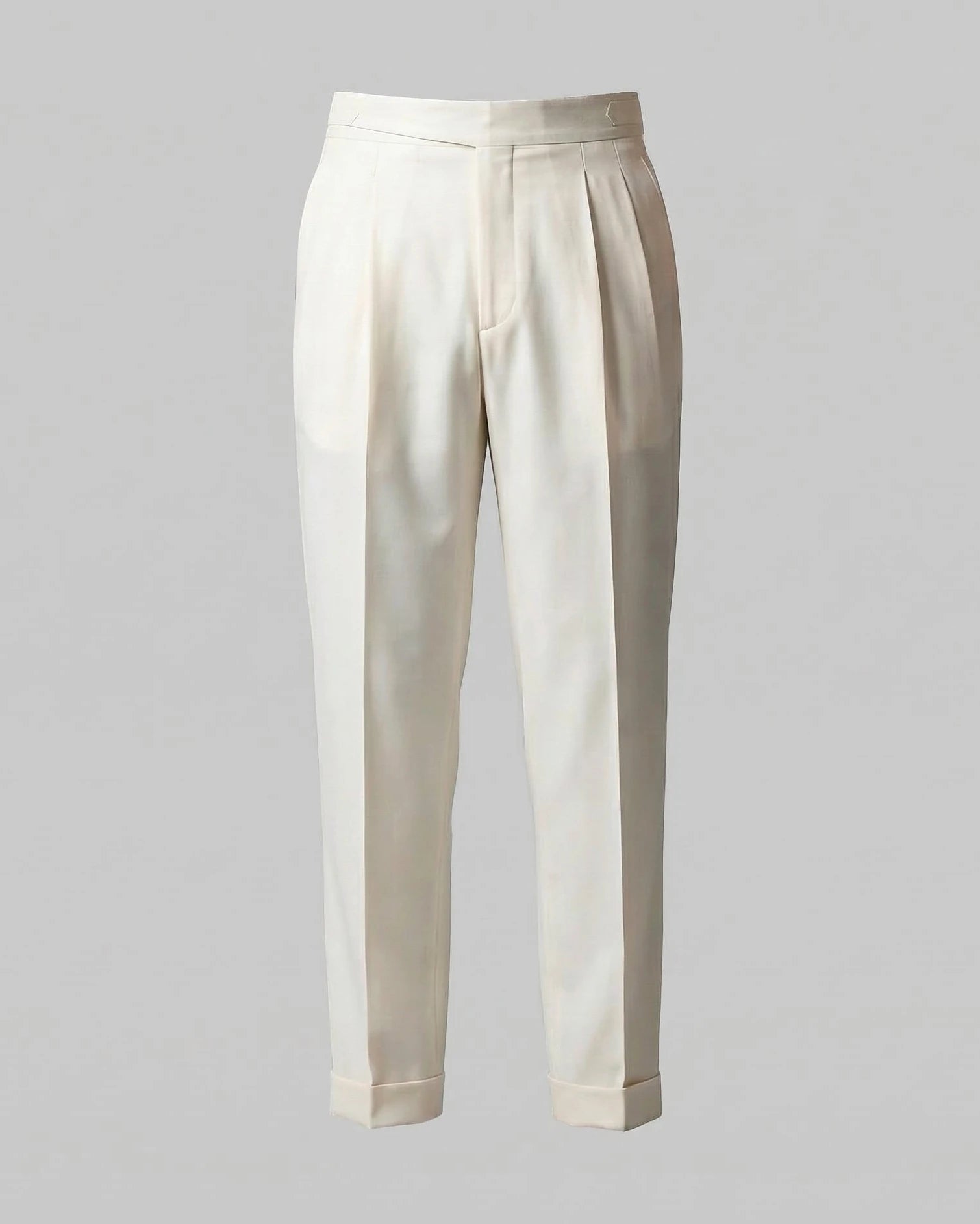 Men's Pleated Trousers Brown Straight Leg Woven Fabric Sizes 28–36 – Valedrian — view 19