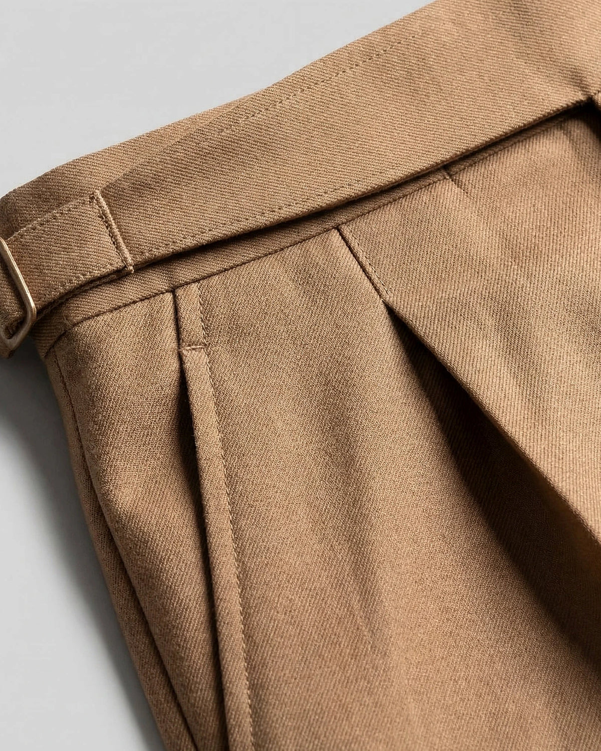Men's Pleated Trousers Brown Straight Leg Woven Fabric Sizes 28–36 – Valedrian — view 9