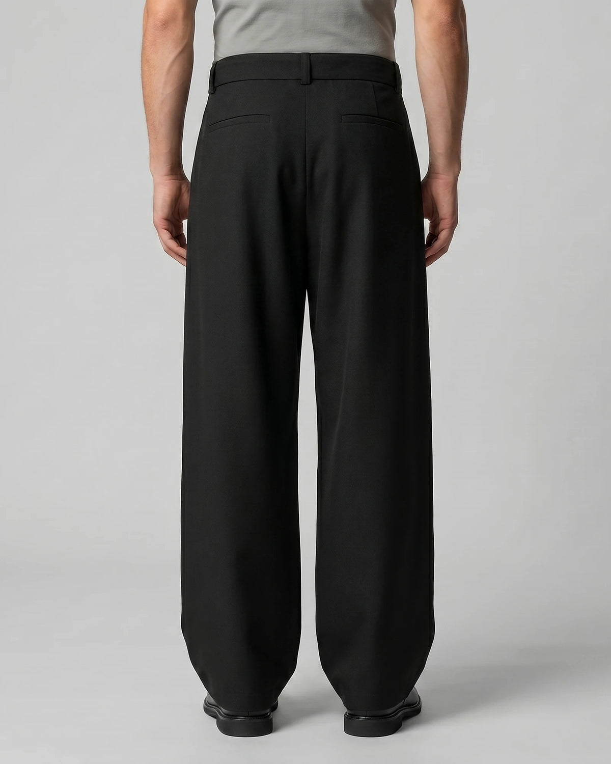 Men's Pleated Trousers Wide-Leg High-Waist Belted Tailored Fit – Valedrian — view 18