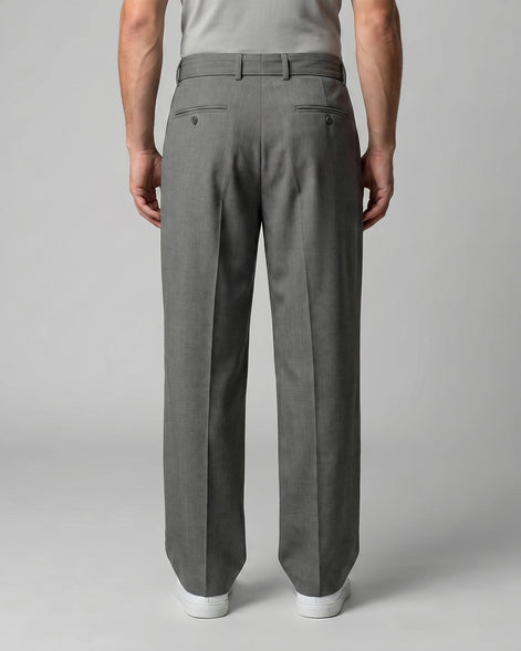 Men's Pleated Trousers Wide-Leg High-Waist Belted Tailored Fit – Valedrian — view 3