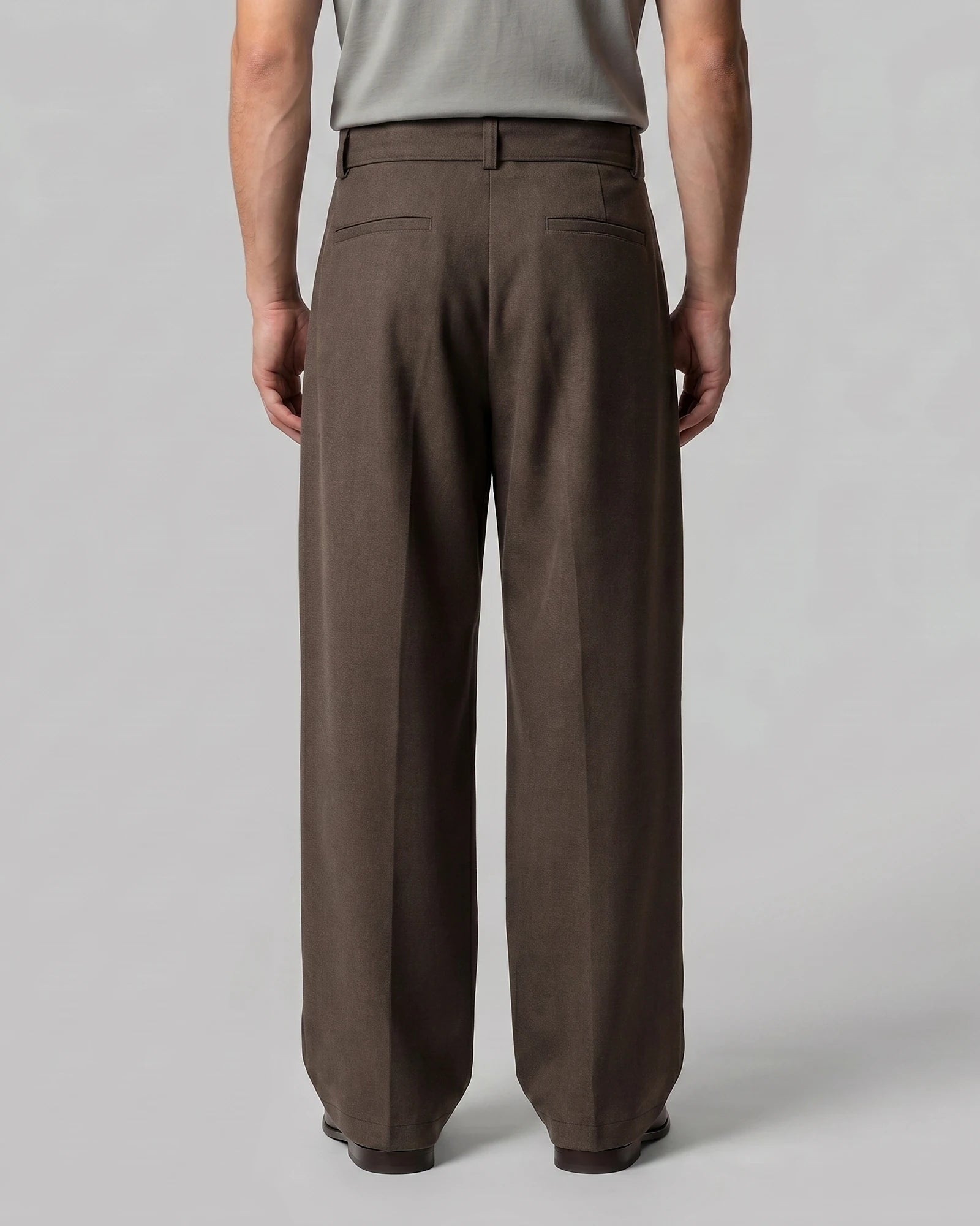 Men's Pleated Trousers Wide-Leg High-Waist Belted Tailored Fit – Valedrian — view 8