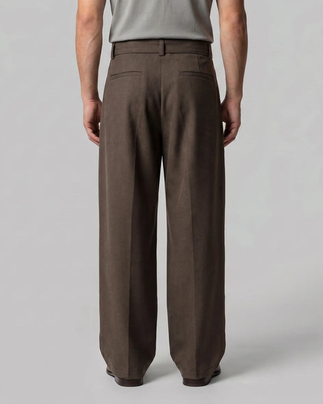 Men's Pleated Trousers Wide-Leg High-Waist Belted Tailored Fit – Valedrian — view 8