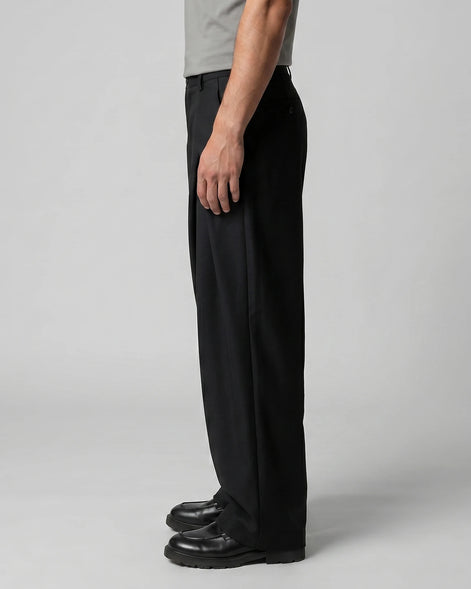 Men's Pleated Trousers Wide-Leg High-Waist Tailored Fit – Valedrian — view 10