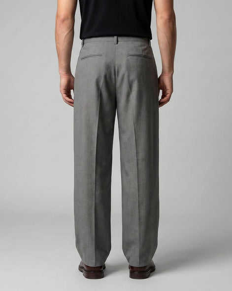 Men's Pleated Trousers Wide-Leg High-Waist Tailored Fit – Valedrian — view 3