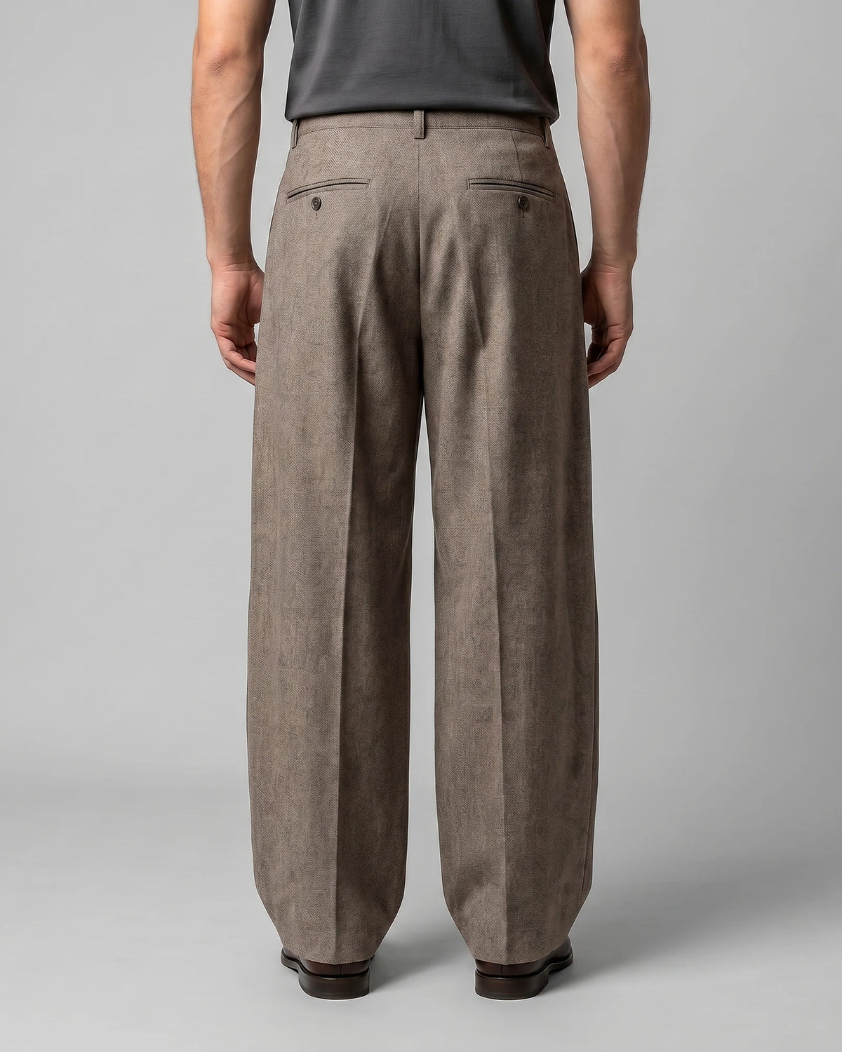 Men's Pleated Trousers Wide-Leg High-Waist Tailored Fit – Valedrian — view 7