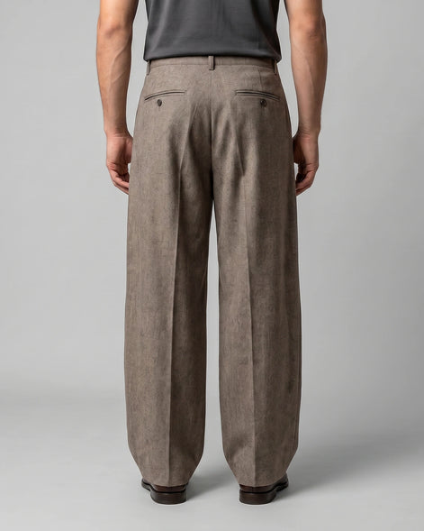 Men's Pleated Trousers Wide-Leg High-Waist Tailored Fit – Valedrian — view 7
