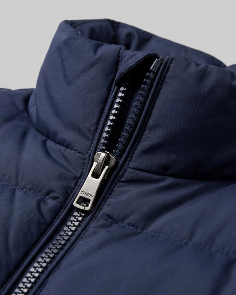 Men's Quilted Padded Gilet Stand Collar Full-Zip Green - Valedrian — view 20