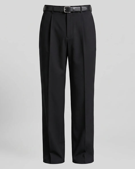 Men's Relaxed Fit Oversized Trousers – Black & White – Valedrian — view 10