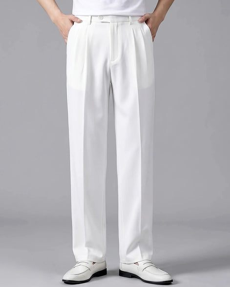 Men's Relaxed Fit Oversized Trousers – Black & White – Valedrian