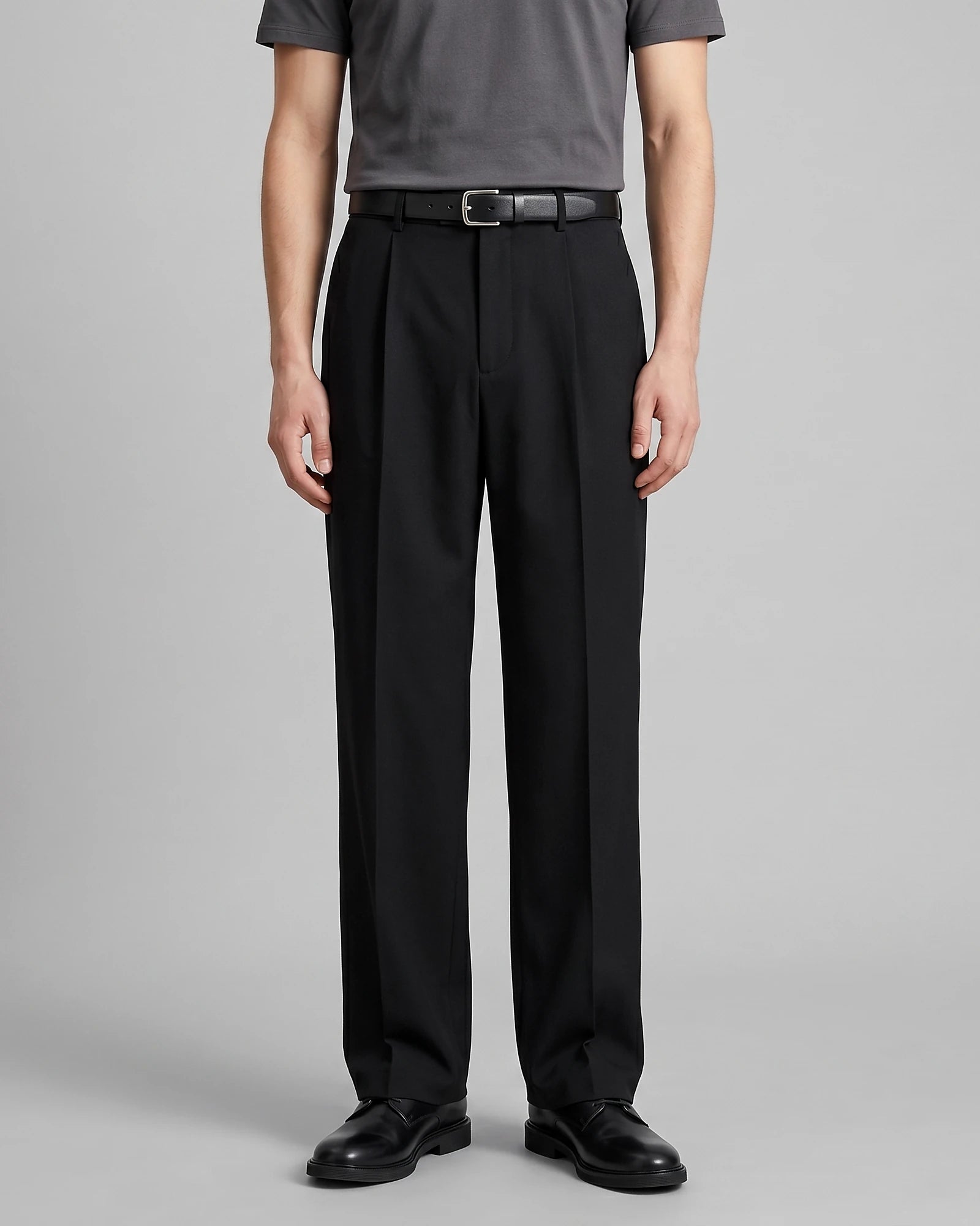 Men's Relaxed Fit Oversized Trousers – Black & White – Valedrian — view 6
