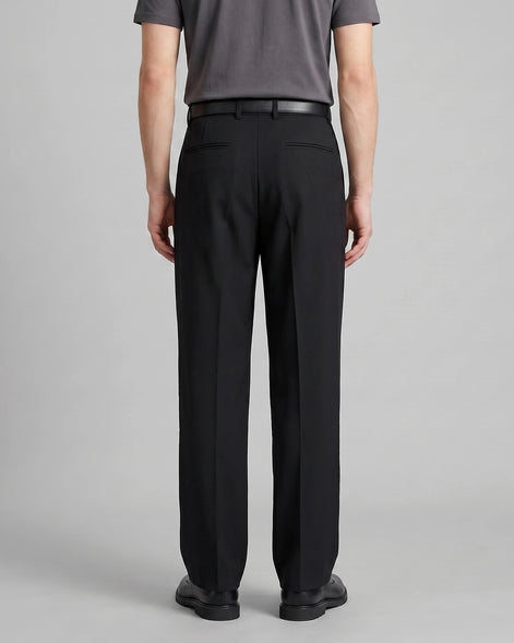Men's Relaxed Fit Oversized Trousers – Black & White – Valedrian — view 8