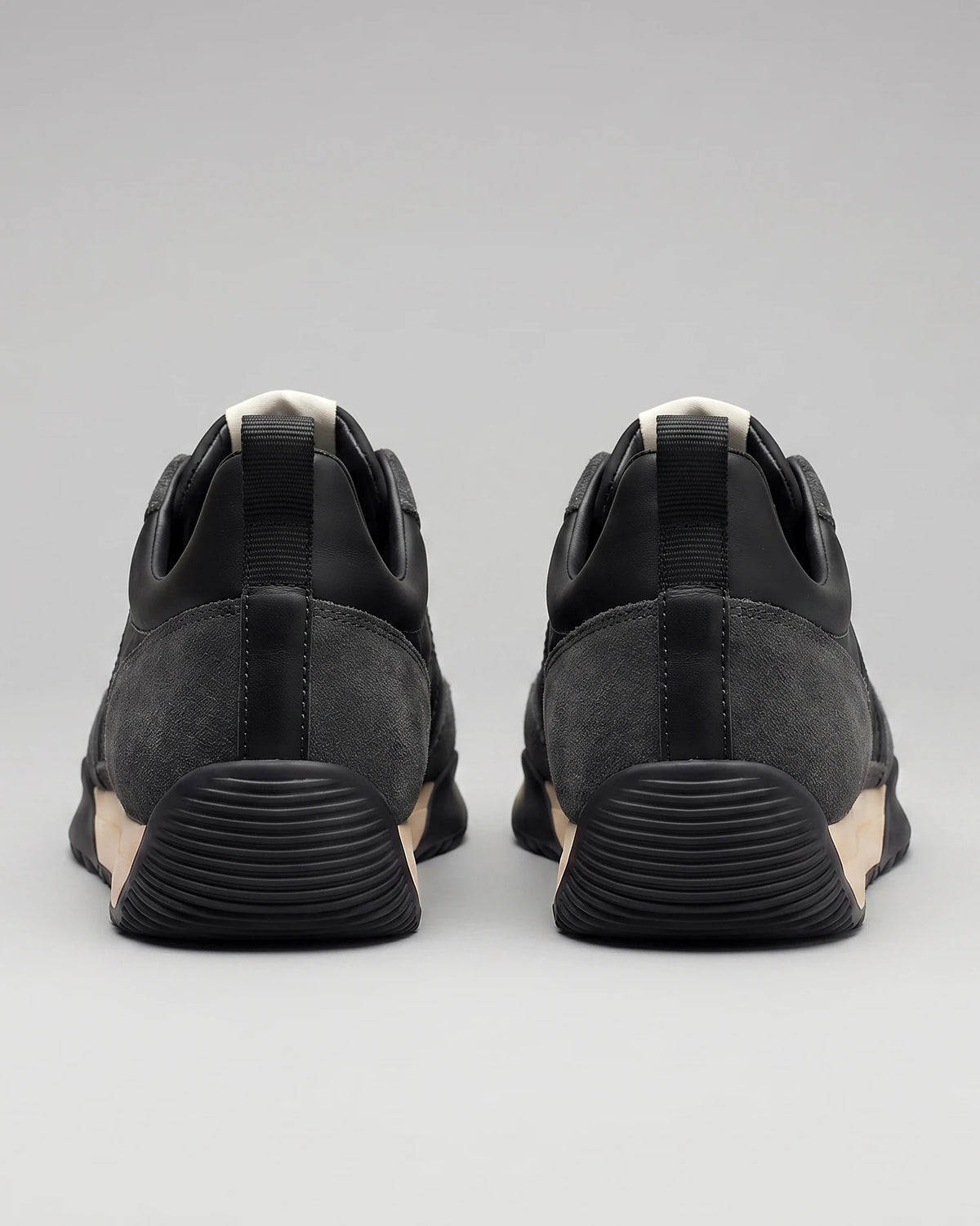 Men's Retro Runner Sneakers - Black Leather Upper, Sizes 6–12 | Valedrian — view 3