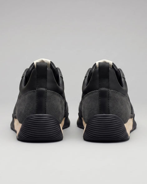 Men's Retro Runner Sneakers - Black Leather Upper, Sizes 6–12 | Valedrian — view 3