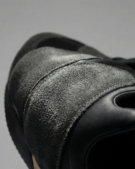 Men's Retro Runner Sneakers - Black Leather Upper, Sizes 6–12 | Valedrian — view 4