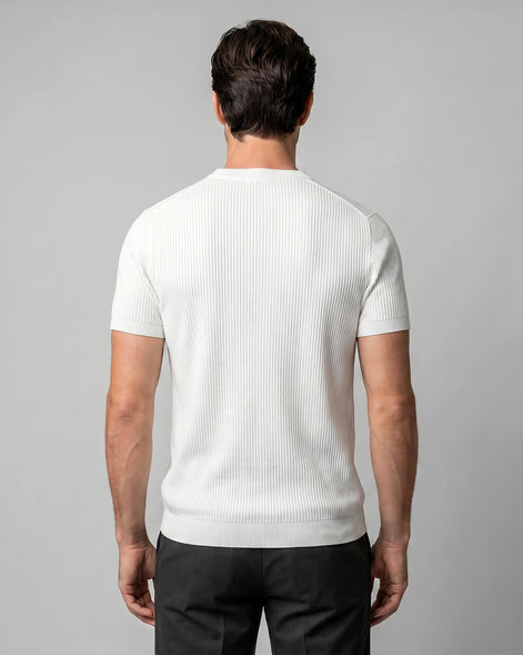Men's Ribbed Knit T-Shirt Crew Neck Regular Fit – Valedrian — view 18