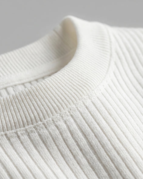 Men's Ribbed Knit T-Shirt Crew Neck Regular Fit – Valedrian — view 19