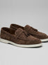Men's Round Toe Loafers Synthetic Brown & Coffee, Sizes 5–13 - Valedrian