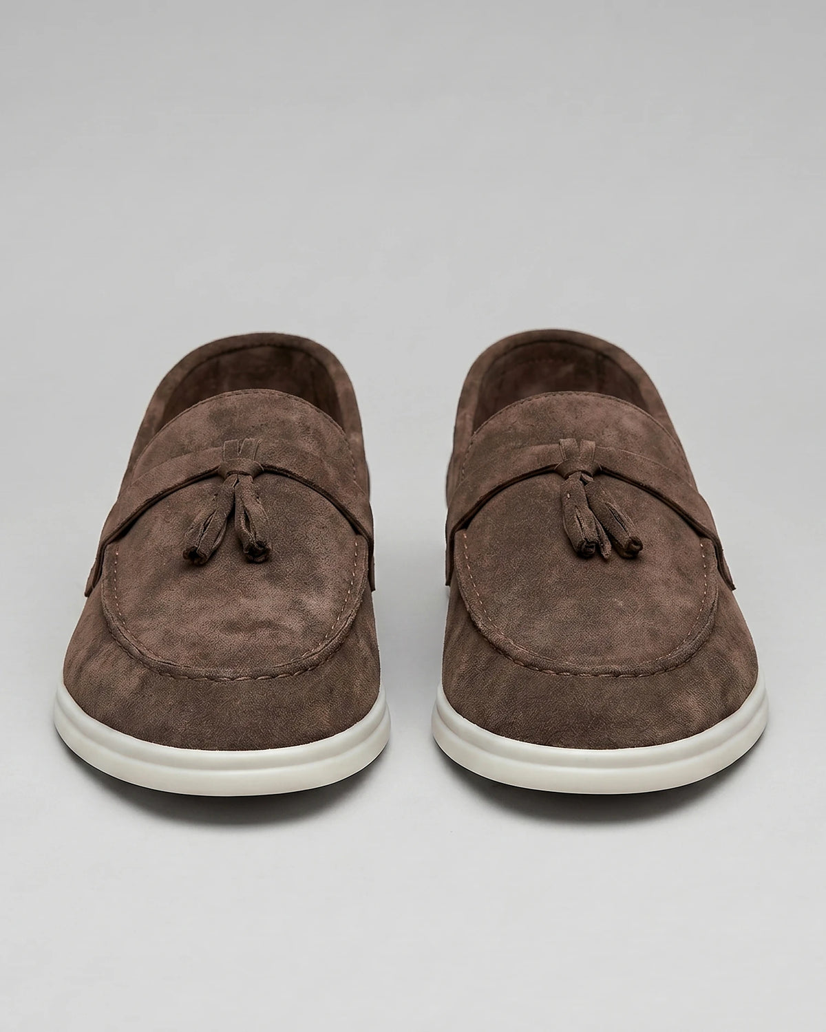 Men's Round Toe Loafers Synthetic Brown & Coffee, Sizes 5–13 - Valedrian — view 2