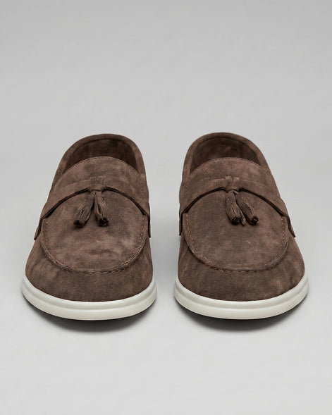 Men's Round Toe Loafers Synthetic Brown & Coffee, Sizes 5–13 - Valedrian — view 2