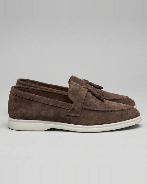Men's Round Toe Loafers Synthetic Brown & Coffee, Sizes 5–13 - Valedrian — view 3