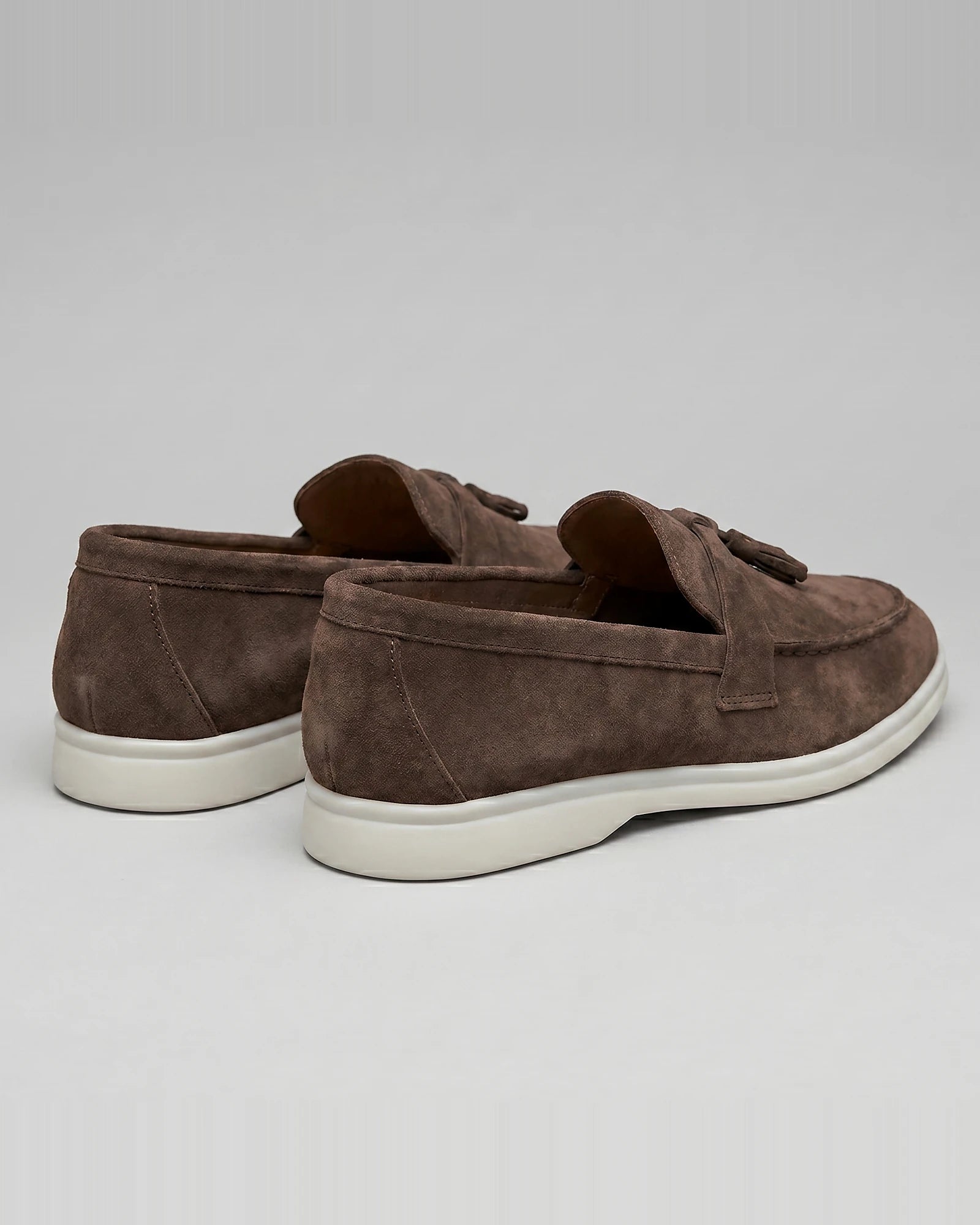 Men's Round Toe Loafers Synthetic Brown & Coffee, Sizes 5–13 - Valedrian — view 4