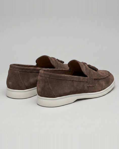 Men's Round Toe Loafers Synthetic Brown & Coffee, Sizes 5–13 - Valedrian — view 4