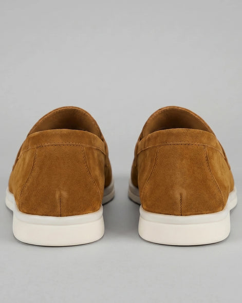 Men's Round Toe Loafers Synthetic Brown & Coffee, Sizes 5–13 - Valedrian — view 9
