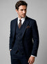 Men's Slim Fit 3 Piece Suit with Vest Navy Blue & Black XS–3XL - Valedrian