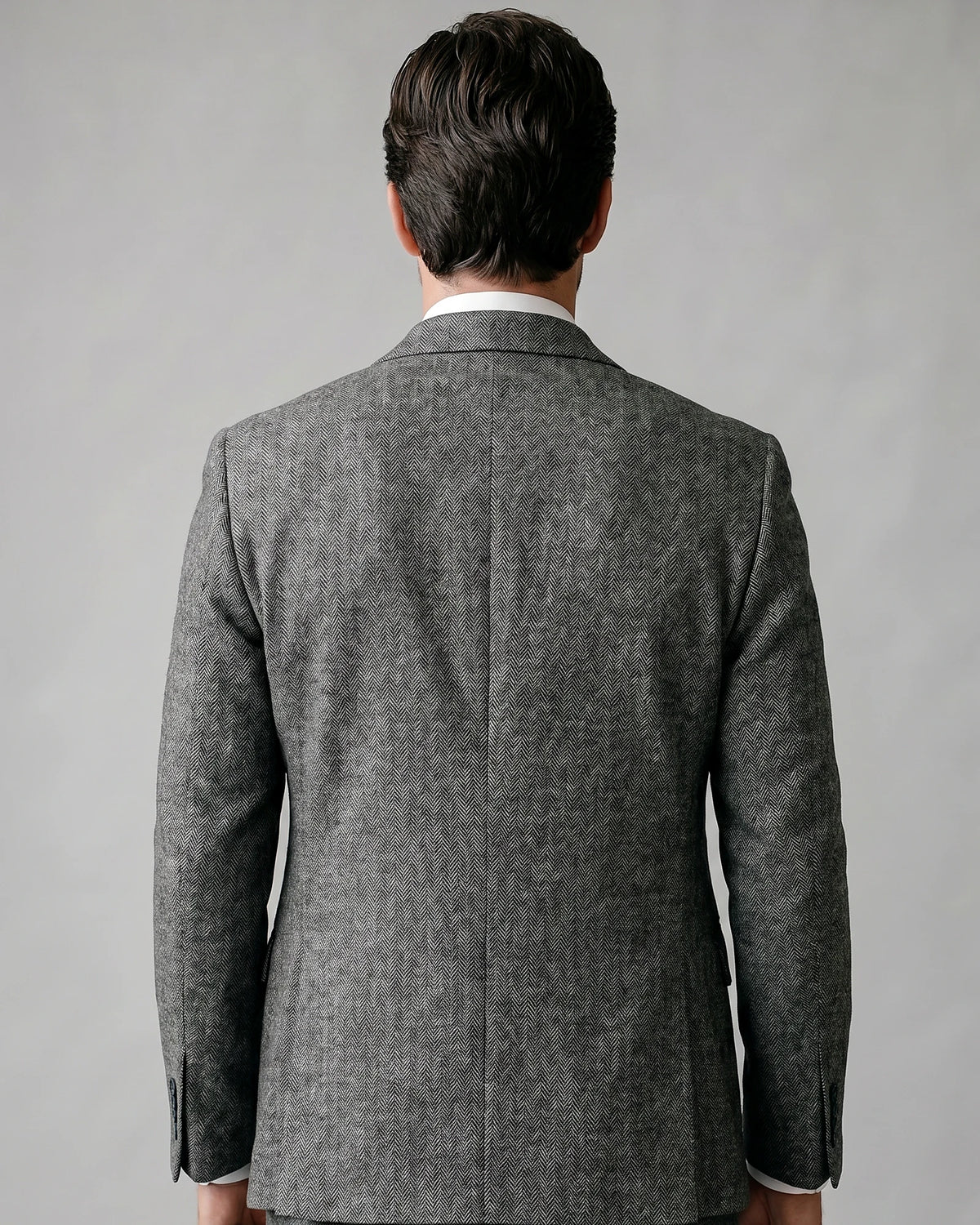 Men's Slim Fit 3 Piece Suit with Vest Navy Blue & Black XS–3XL - Valedrian — view 28