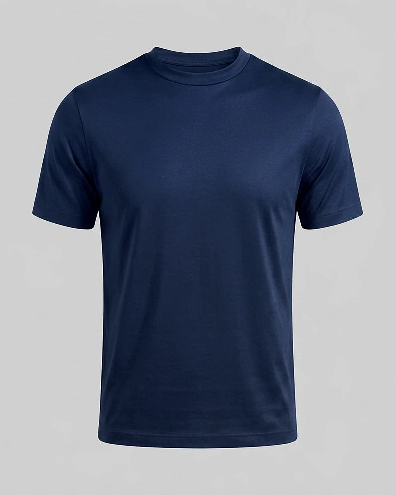 Men's Slim Fit Crewneck T-Shirt Cotton Blend Subtle Sheen – Valedrian — view 10