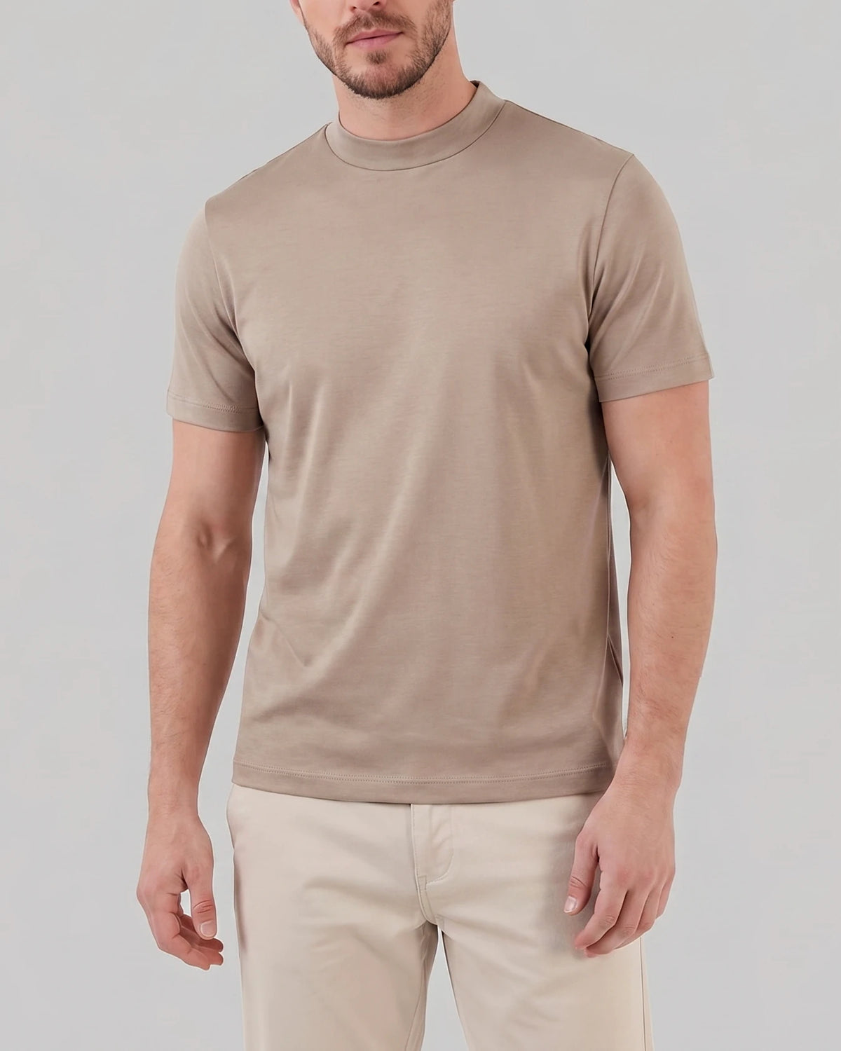 Men's Slim Fit Crewneck T-Shirt Cotton Blend Subtle Sheen – Valedrian — view 11