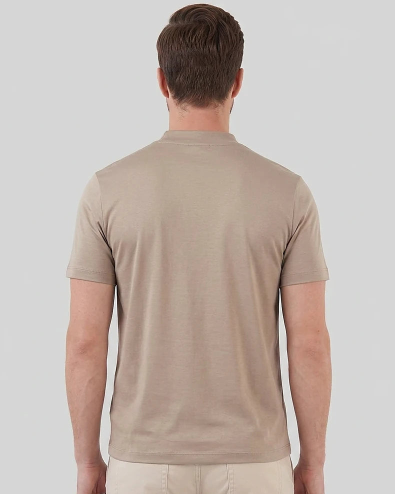 Men's Slim Fit Crewneck T-Shirt Cotton Blend Subtle Sheen – Valedrian — view 13