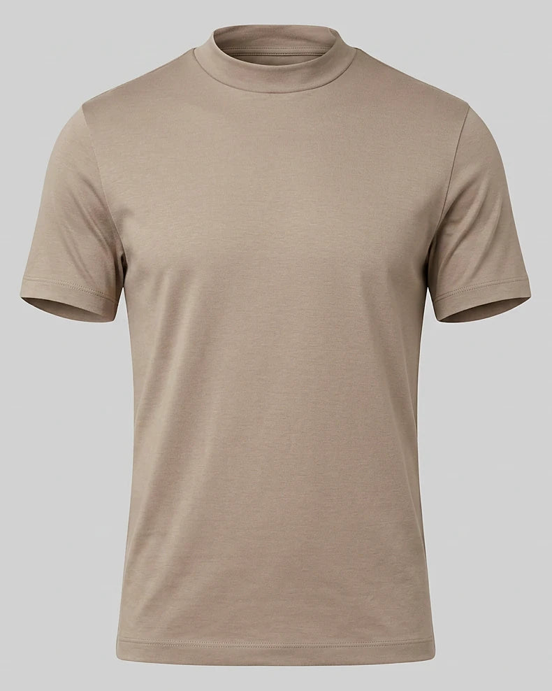 Men's Slim Fit Crewneck T-Shirt Cotton Blend Subtle Sheen – Valedrian — view 15