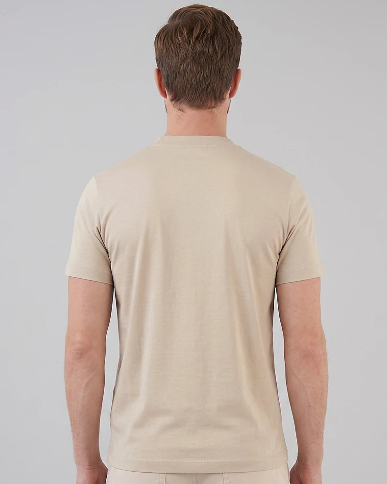 Men's Slim Fit Crewneck T-Shirt Cotton Blend Subtle Sheen – Valedrian — view 18