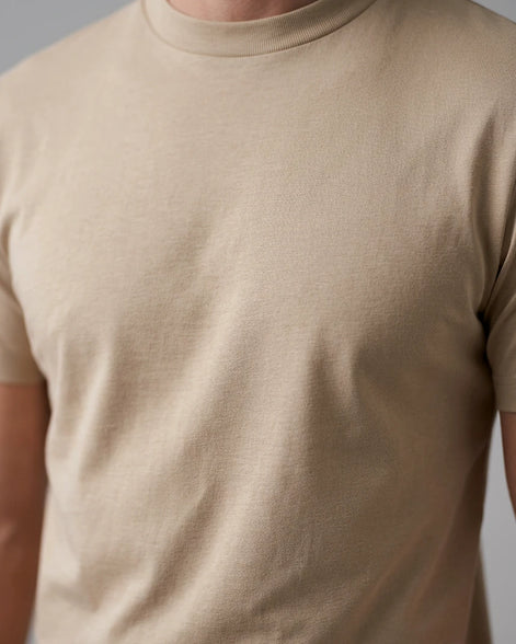 Men's Slim Fit Crewneck T-Shirt Cotton Blend Subtle Sheen – Valedrian — view 19