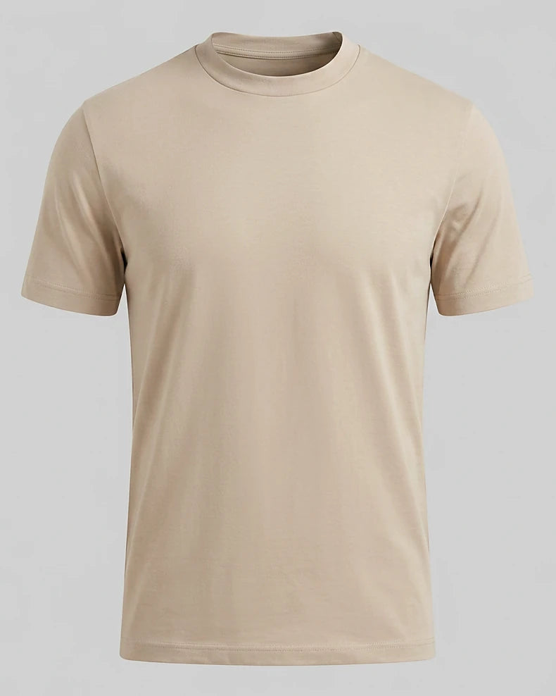 Men's Slim Fit Crewneck T-Shirt Cotton Blend Subtle Sheen – Valedrian — view 20