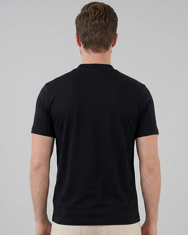 Men's Slim Fit Crewneck T-Shirt Cotton Blend Subtle Sheen – Valedrian — view 23