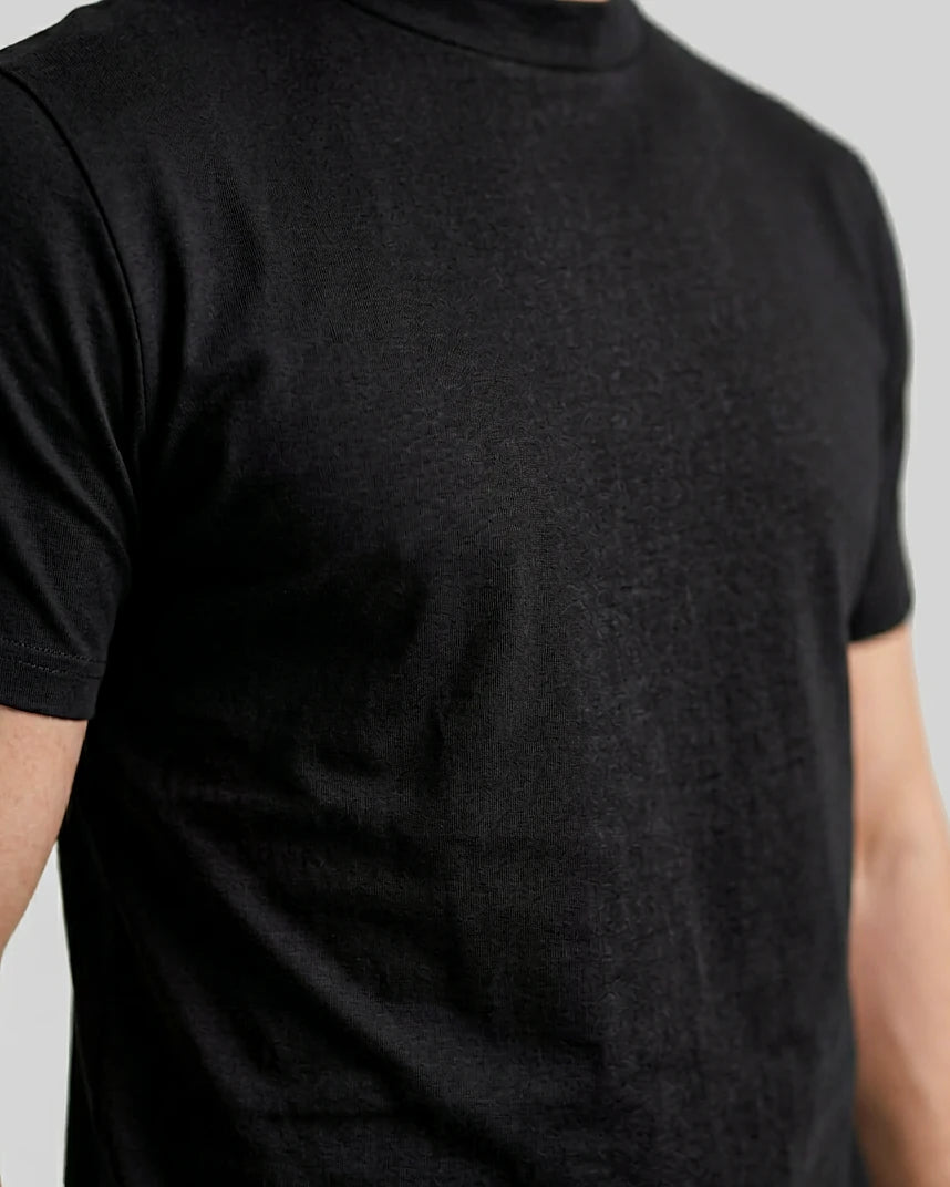 Men's Slim Fit Crewneck T-Shirt Cotton Blend Subtle Sheen – Valedrian — view 24