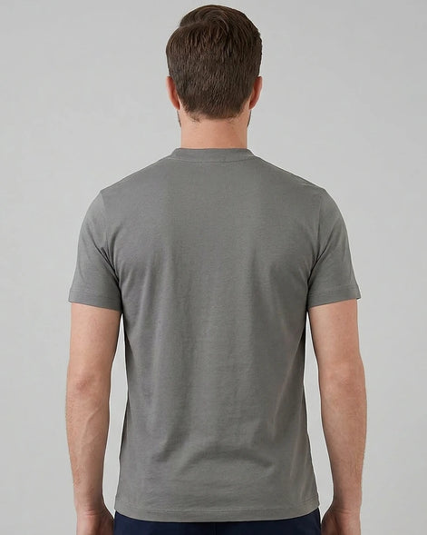 Men's Slim Fit Crewneck T-Shirt Cotton Blend Subtle Sheen – Valedrian — view 28