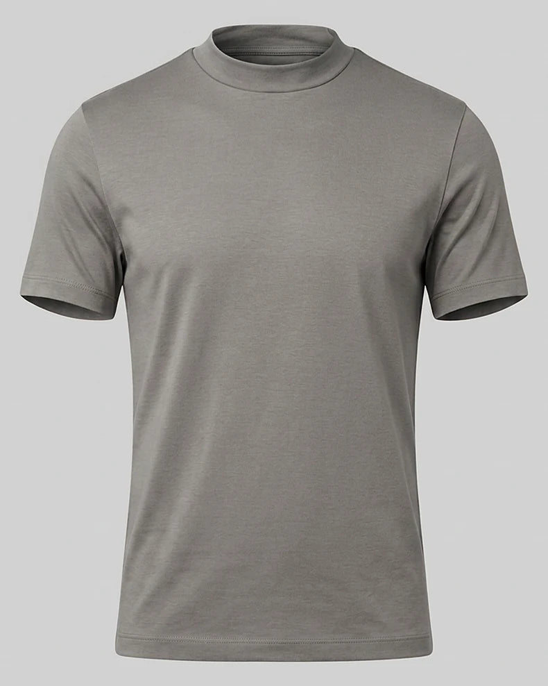 Men's Slim Fit Crewneck T-Shirt Cotton Blend Subtle Sheen – Valedrian — view 30