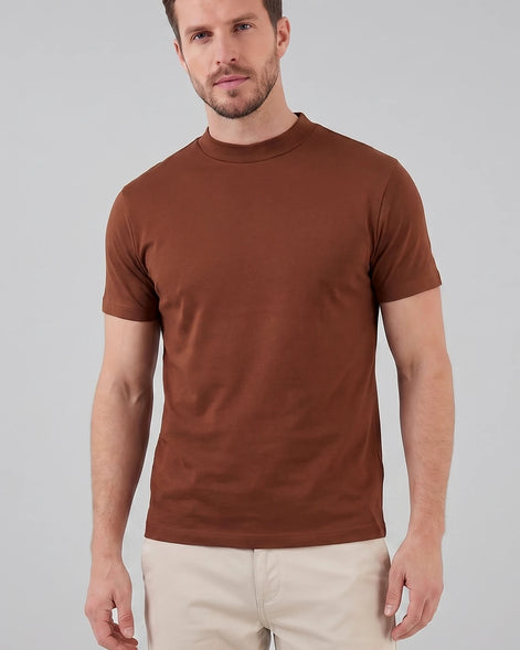 Men's Slim Fit Crewneck T-Shirt Cotton Blend Subtle Sheen – Valedrian — view 31